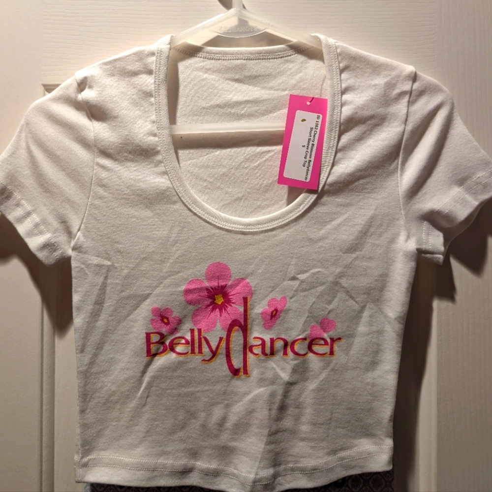 White belly dancer top